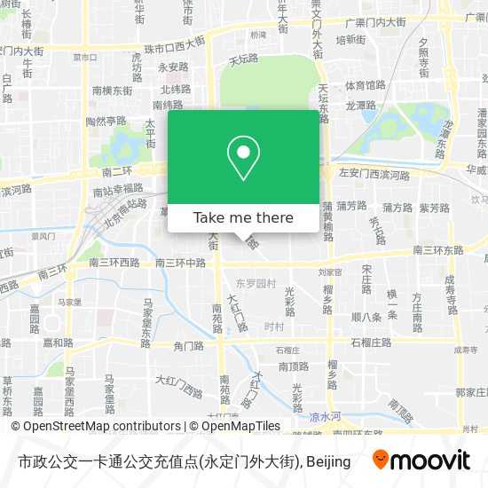 市政公交一卡通公交充值点(永定门外大街) map