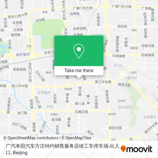 广汽本田汽车方庄特约销售服务店竣工车停车场-出入口 map
