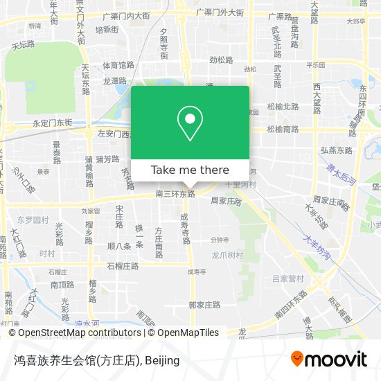 鸿喜族养生会馆(方庄店) map