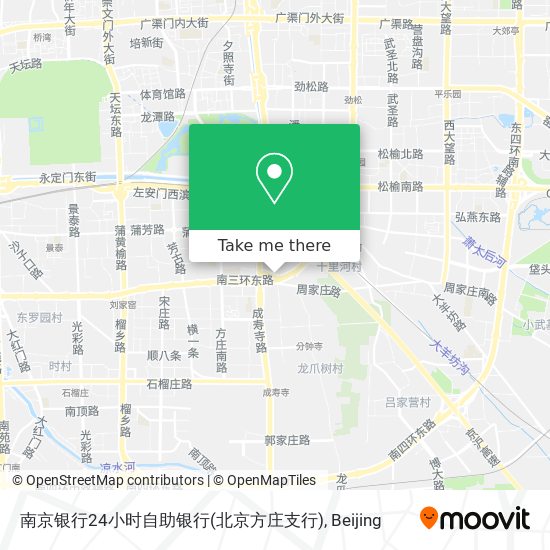 南京银行24小时自助银行(北京方庄支行) map