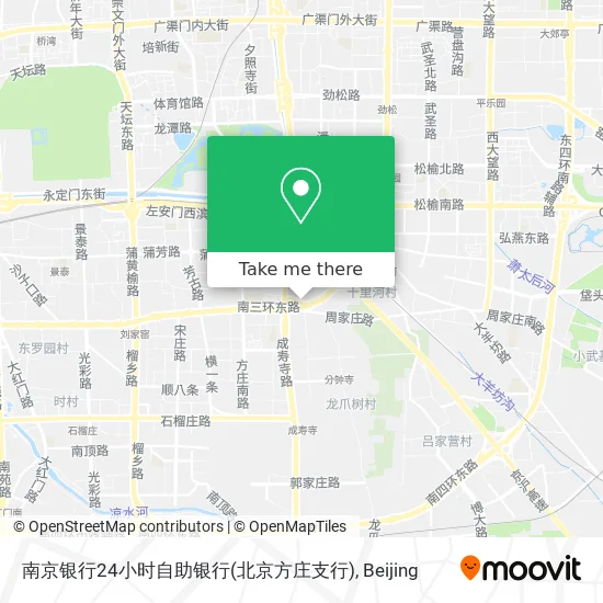 南京银行24小时自助银行(北京方庄支行) map