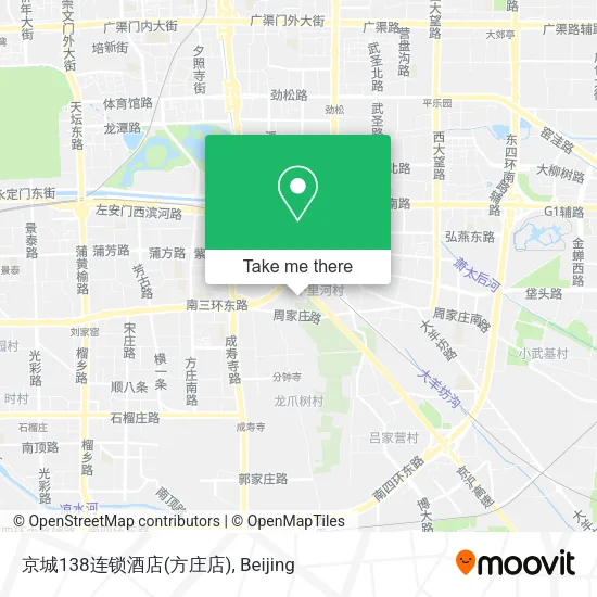 京城138连锁酒店(方庄店) map