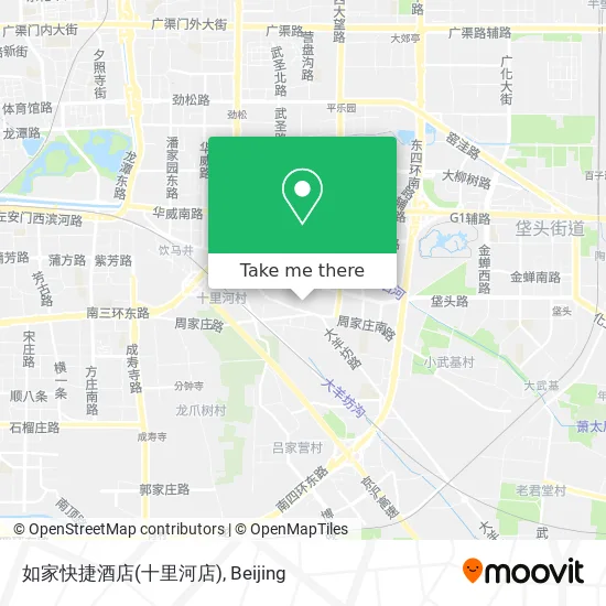 如家快捷酒店(十里河店) map