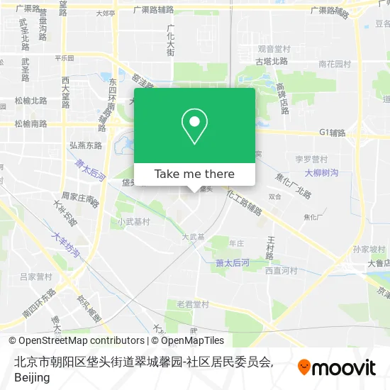 北京市朝阳区垡头街道翠城馨园-社区居民委员会 map