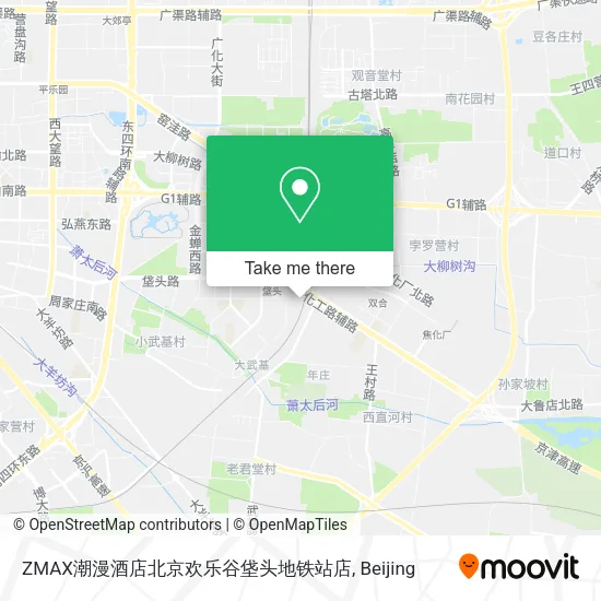 ZMAX潮漫酒店北京欢乐谷垡头地铁站店 map