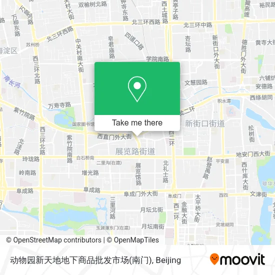 动物园新天地地下商品批发市场(南门) map
