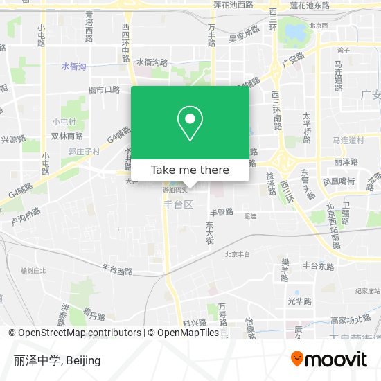 丽泽中学 map
