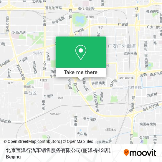 北京宝泽行汽车销售服务有限公司(丽泽桥4S店) map