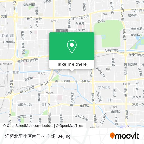 洋桥北里小区南门-停车场 map