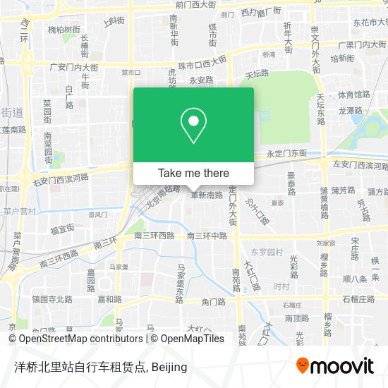 洋桥北里站自行车租赁点 map