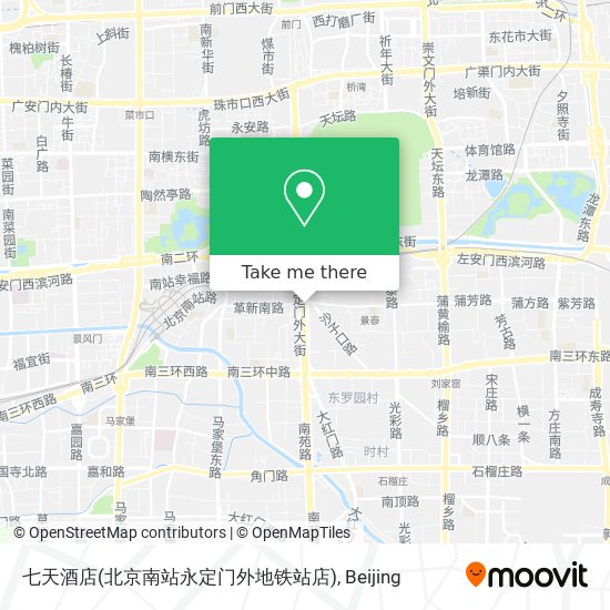 七天酒店(北京南站永定门外地铁站店) map
