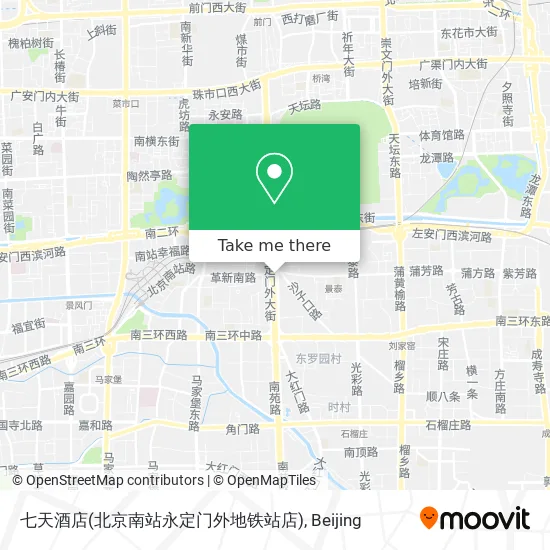 七天酒店(北京南站永定门外地铁站店) map