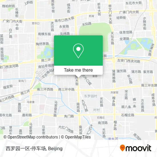 西罗园一区-停车场 map