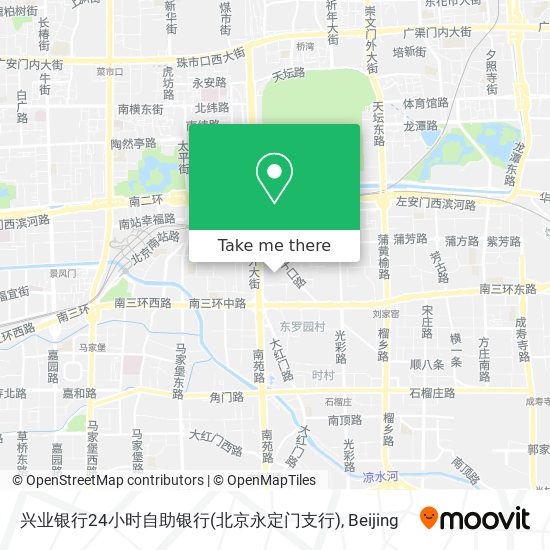 兴业银行24小时自助银行(北京永定门支行) map