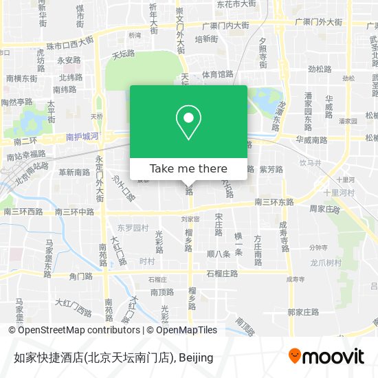 如家快捷酒店(北京天坛南门店) map