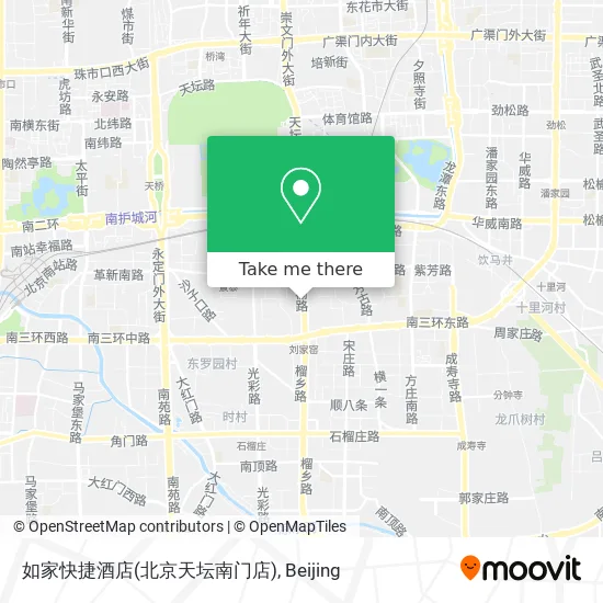 如家快捷酒店(北京天坛南门店) map