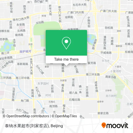 泰纳水果超市(刘家窑店) map