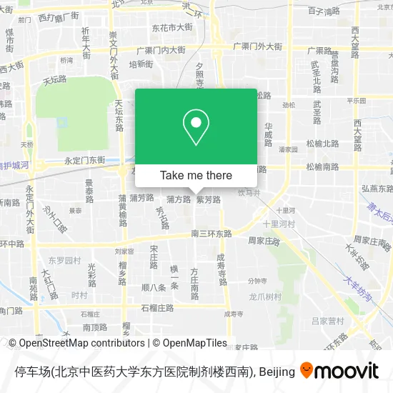 停车场(北京中医药大学东方医院制剂楼西南) map