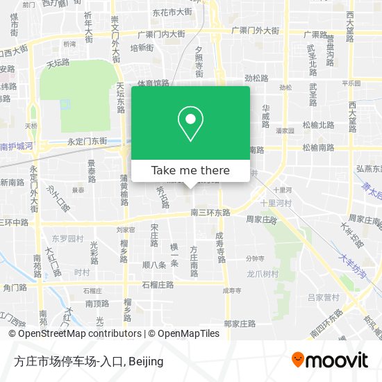 方庄市场停车场-入口 map