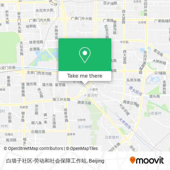 白墙子社区-劳动和社会保障工作站 map
