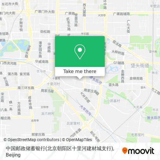 中国邮政储蓄银行(北京朝阳区十里河建材城支行) map