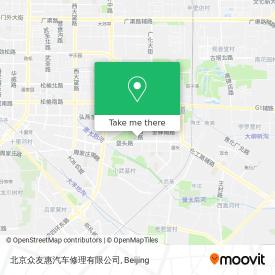 北京众友惠汽车修理有限公司 map