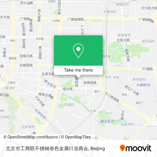 北京市工商联不锈钢有色金属行业商会 map