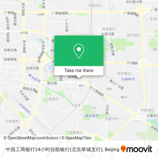 中国工商银行24小时自助银行(北京翠城支行) map