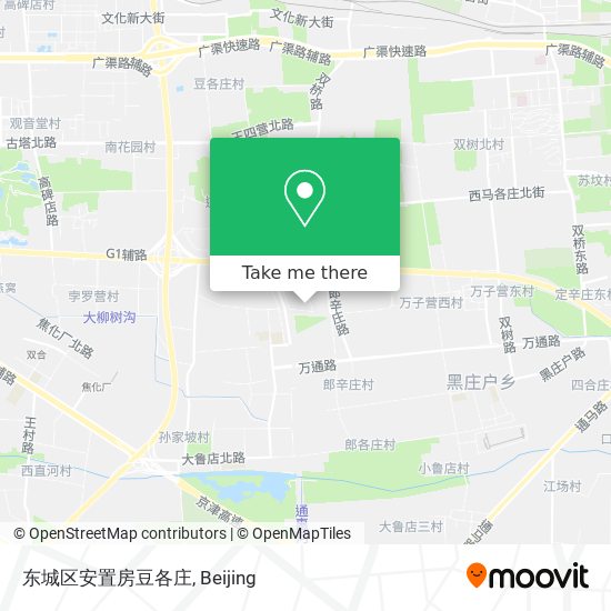 东城区安置房豆各庄 map