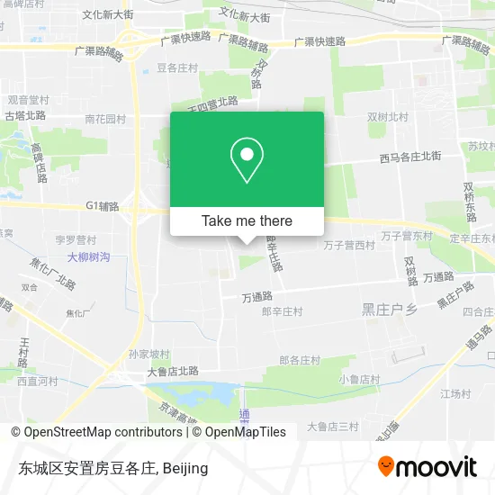 东城区安置房豆各庄 map
