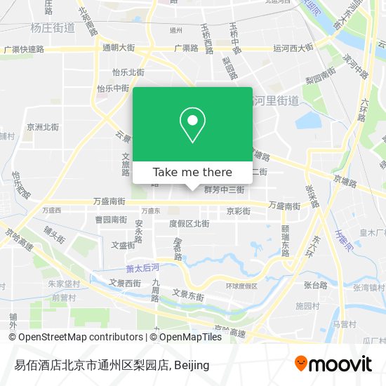 易佰酒店北京市通州区梨园店 map