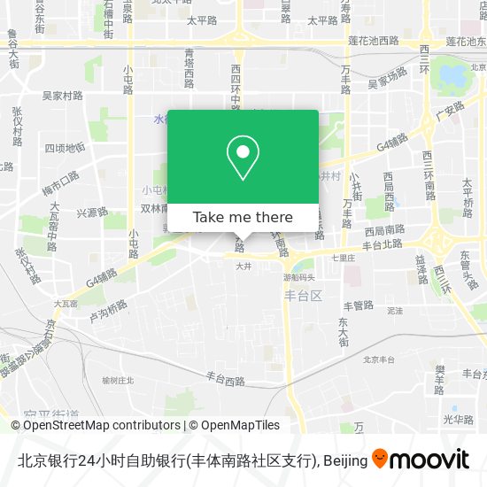 北京银行24小时自助银行(丰体南路社区支行) map
