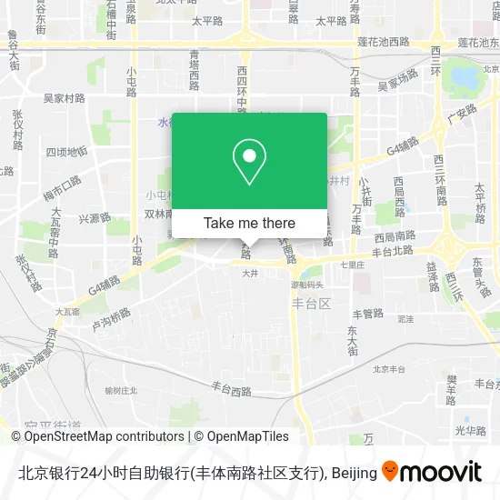 北京银行24小时自助银行(丰体南路社区支行) map