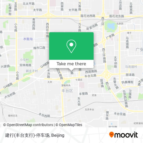 建行(丰台支行)-停车场 map