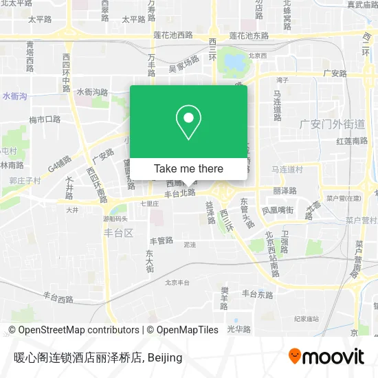 暖心阁连锁酒店丽泽桥店 map
