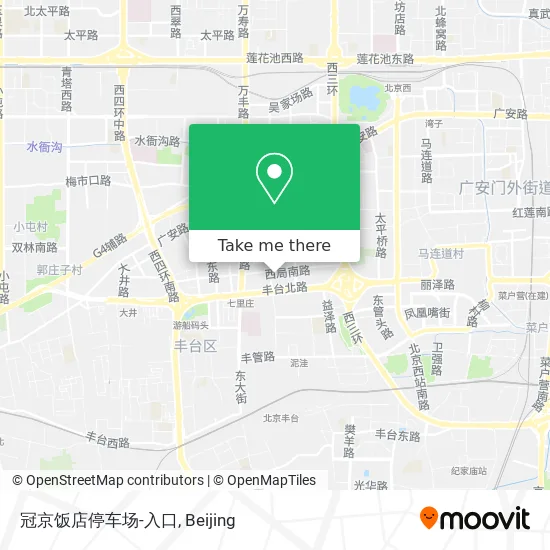 冠京饭店停车场-入口 map