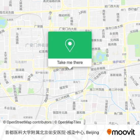 首都医科大学附属北京佑安医院-感染中心 map