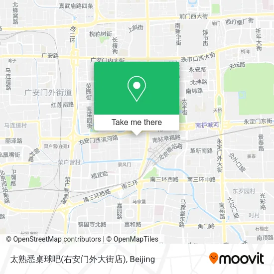 太熟悉桌球吧(右安门外大街店) map