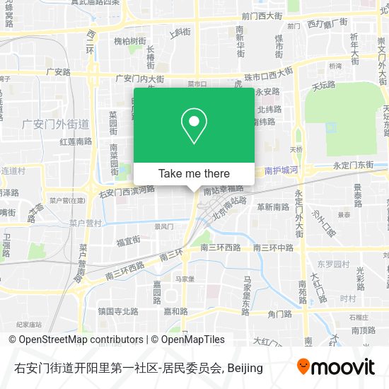 右安门街道开阳里第一社区-居民委员会 map