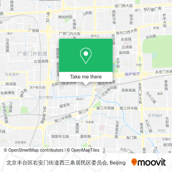 北京丰台区右安门街道西三条居民区委员会 map