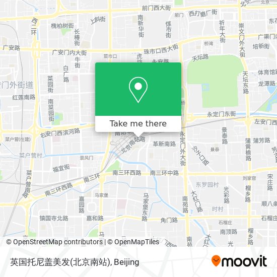 英国托尼盖美发(北京南站) map