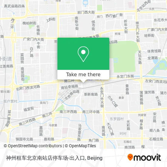 神州租车北京南站店停车场-出入口 map