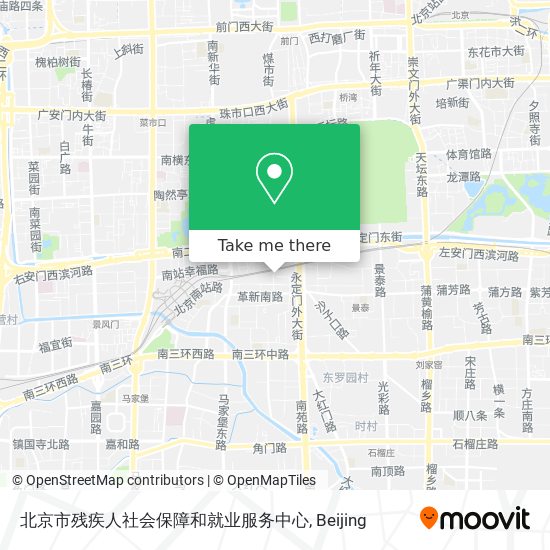北京市残疾人社会保障和就业服务中心 map