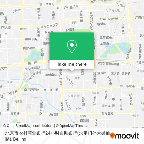 北京市农村商业银行24小时自助银行(永定门外大街辅路) map
