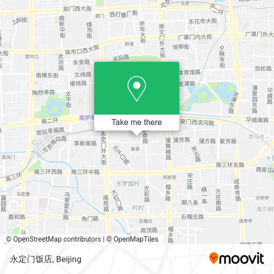 永定门饭店 map