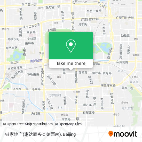 链家地产(惠达商务会馆西南) map