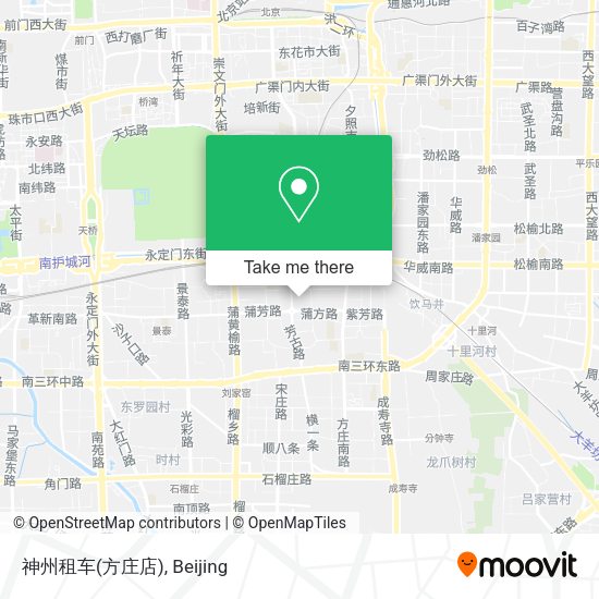 神州租车(方庄店) map