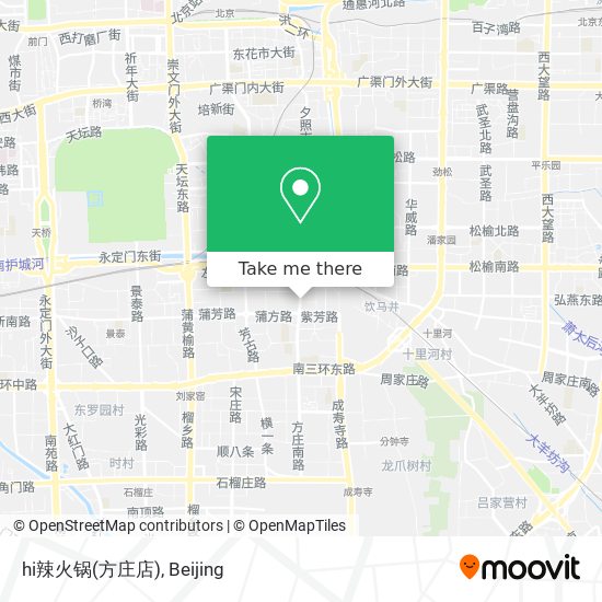 hi辣火锅(方庄店) map