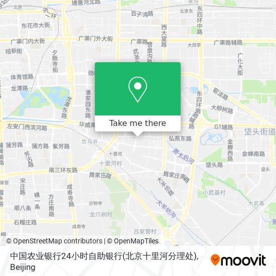 中国农业银行24小时自助银行(北京十里河分理处) map