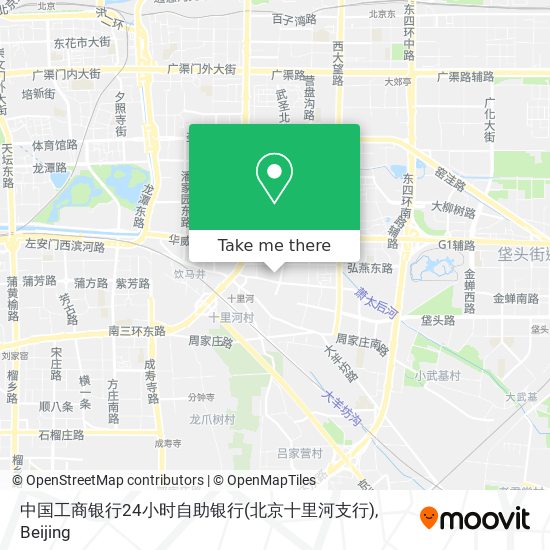 中国工商银行24小时自助银行(北京十里河支行) map